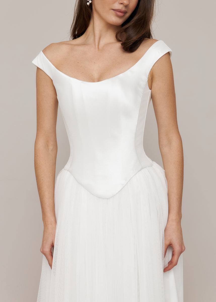Wedding Corset, Basques waist bridal corset, Isadora Corset – Have Dress