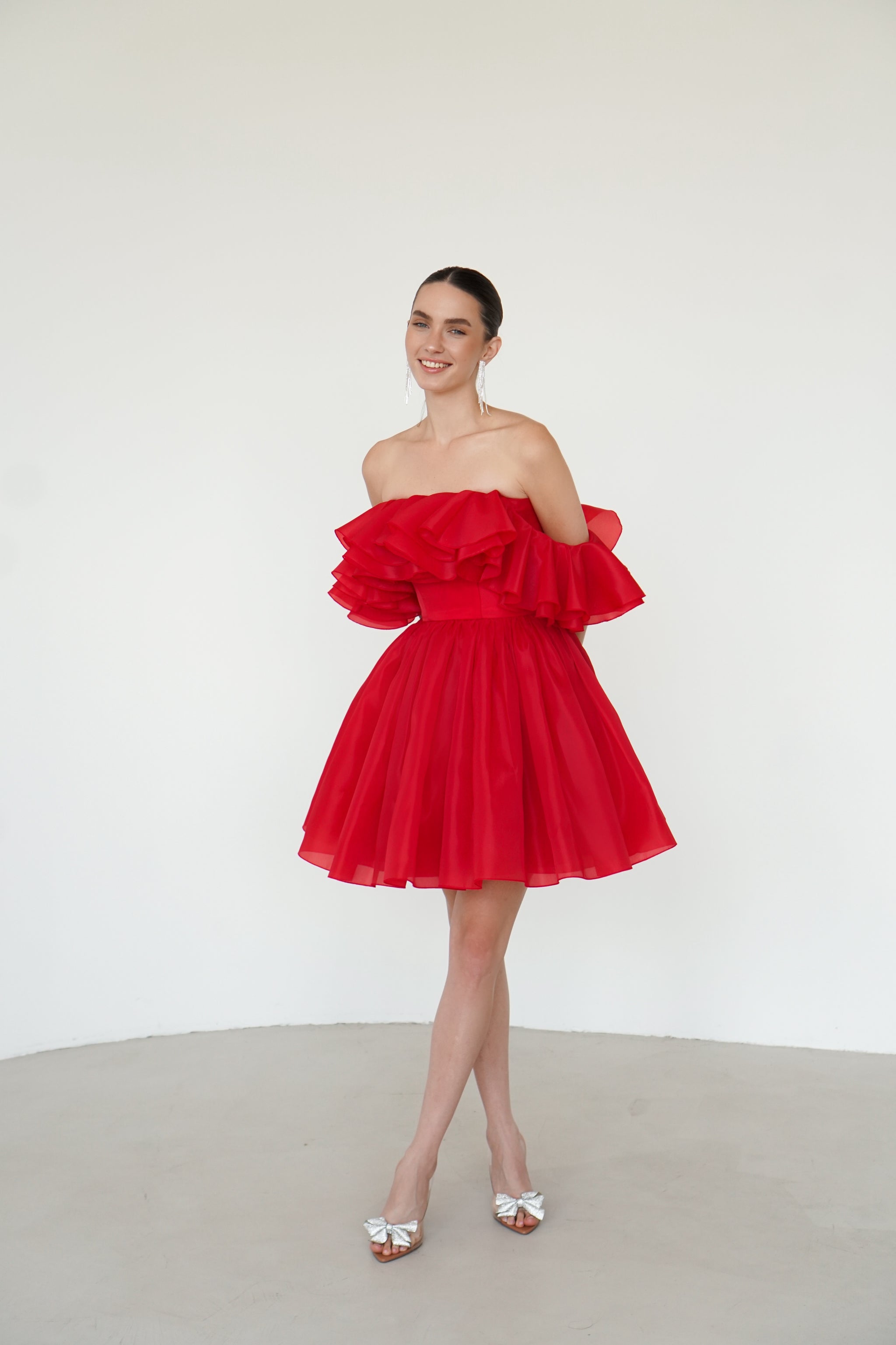Mini Red Wedding Dress, Prom Dress, Brenda Dress