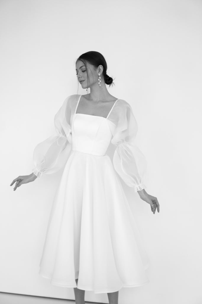 Midi Wedding Dress with long sleeves, Bertha Dress Have Dress Midi Wedding Dress with long sleeves, Bertha Dress Have Dress
