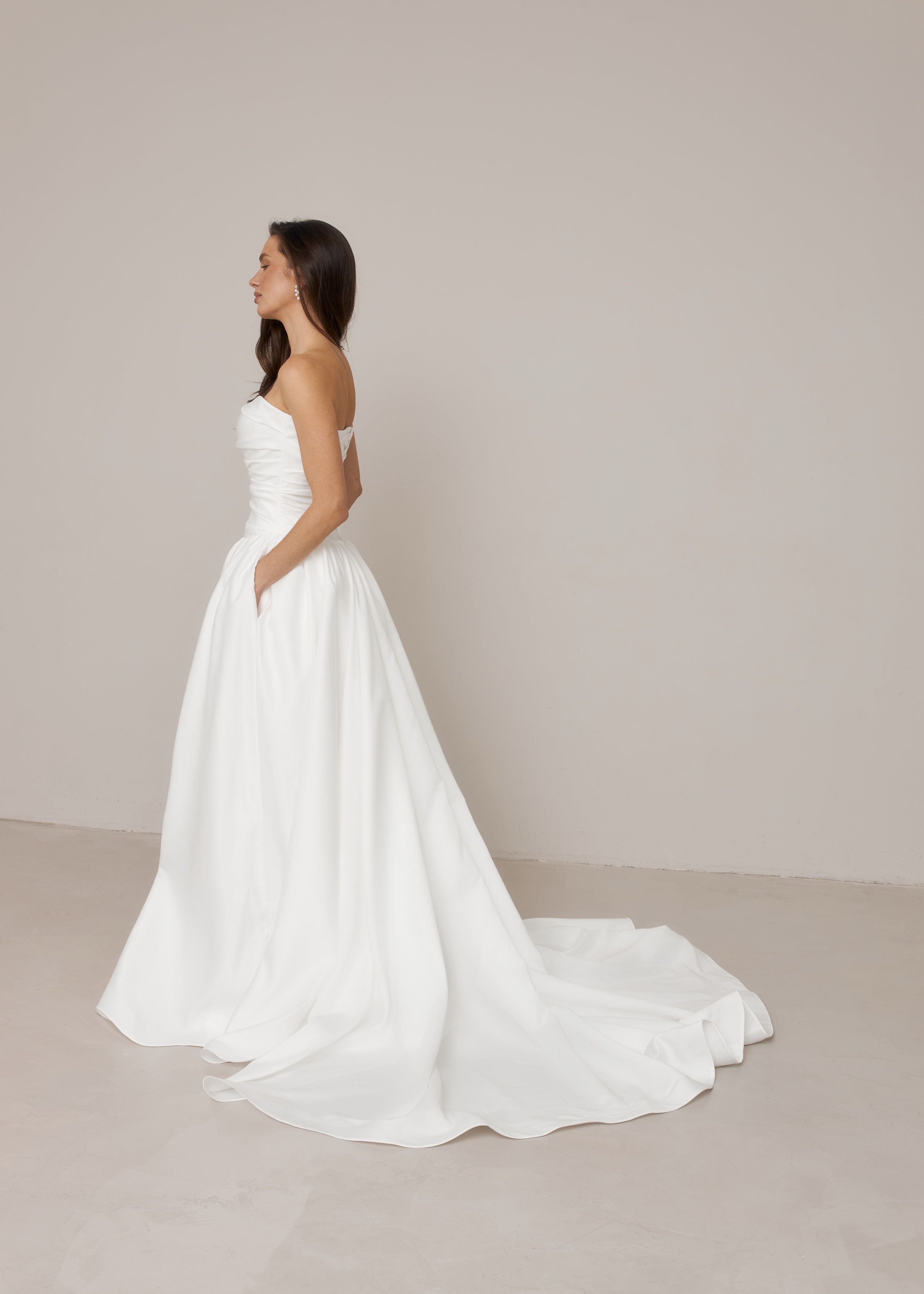 Simple Satin Wedding Dress, Vera Dress 20 / Off-white Simple Satin Wedding Dress, Vera Dress 20 / Off-white