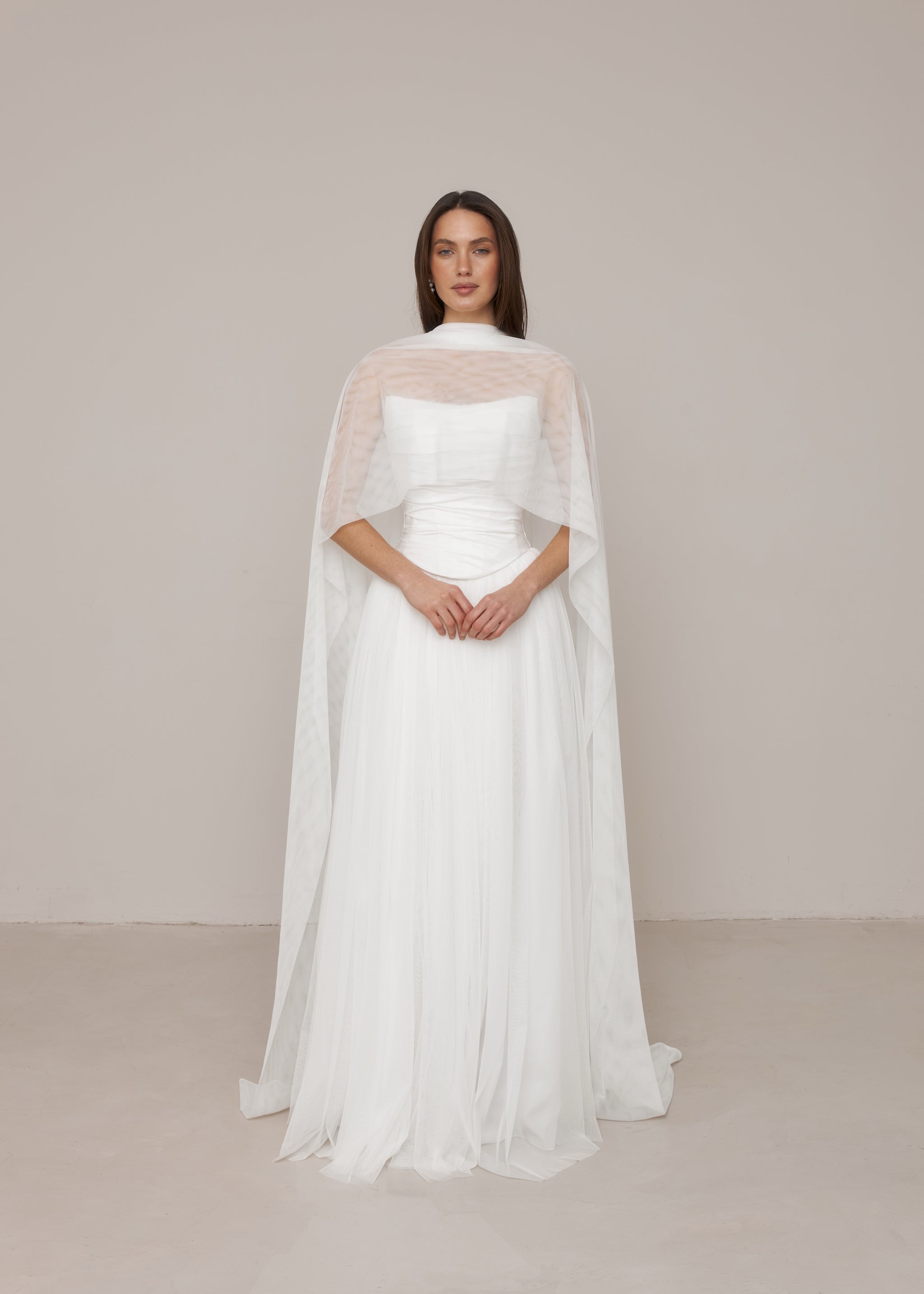 white cape dress plus size Bridal Cape, Josephine Luxton White Classic Fit this dress sparkles with SPSU24-catalog Size:US2 - Available