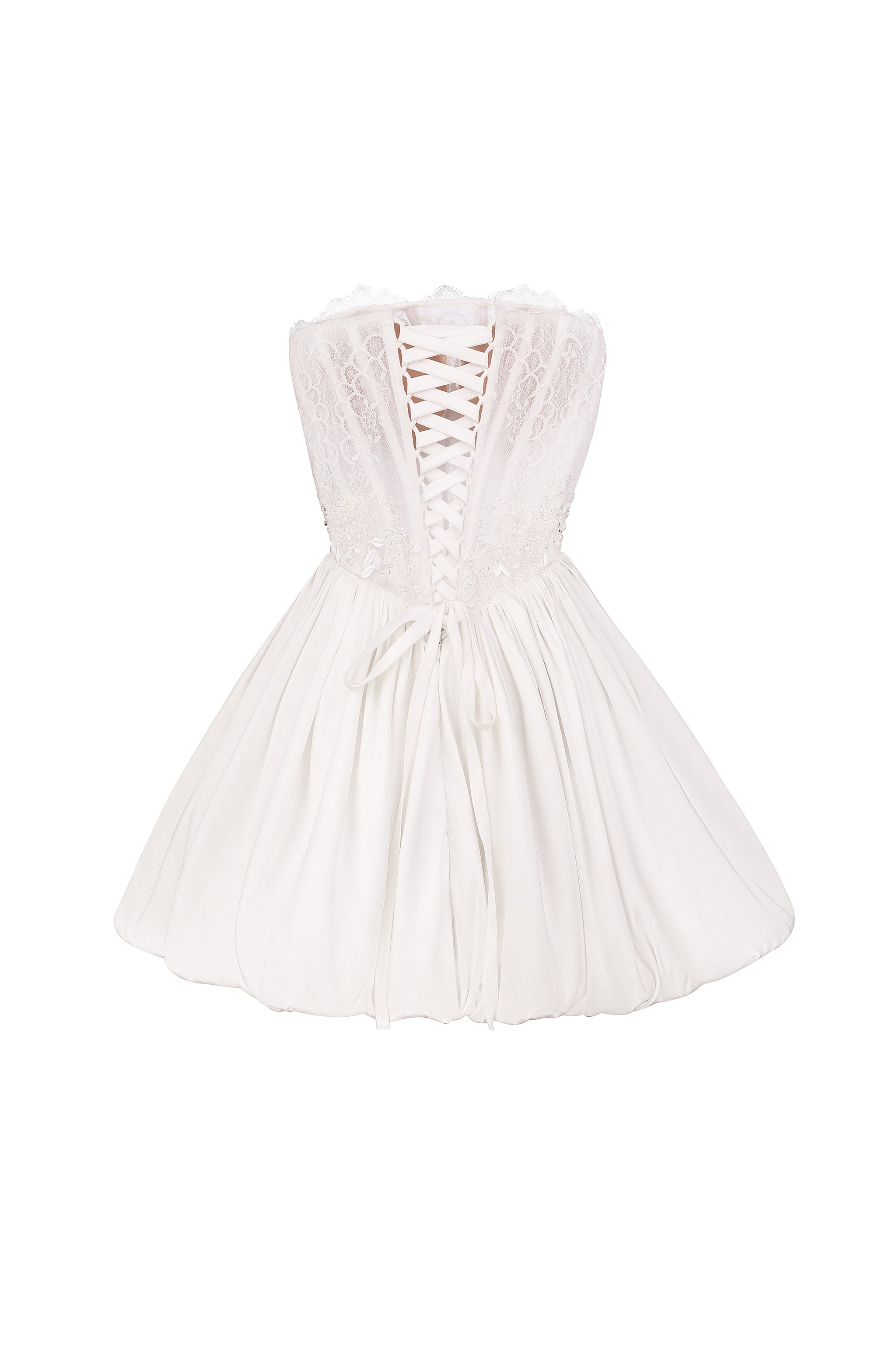 white corset dress short Always On Your Mind Mini - (FINAL SALE) With its princess neckline Drop waist Short Wedding Dress,