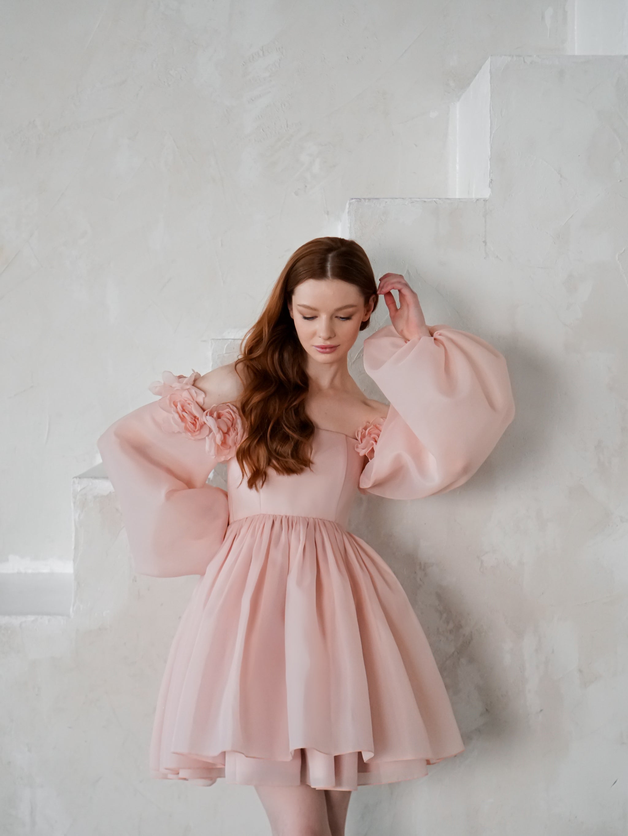 Short Wedding Dress 3D Flowers, Ariel Dress – Have Dress