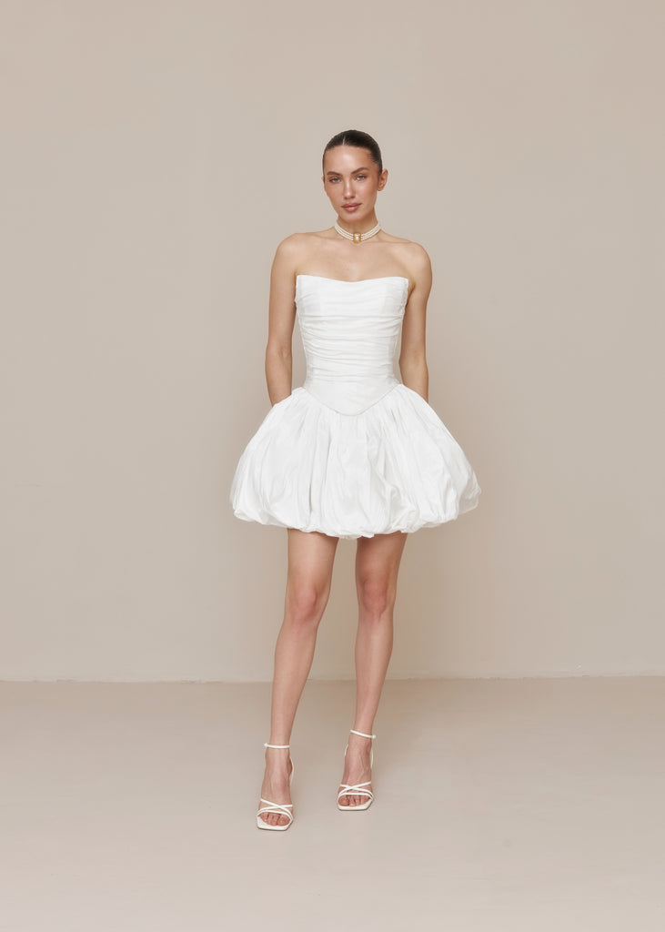 short taffeta wedding dress Short Taffeta Wedding Dress L425