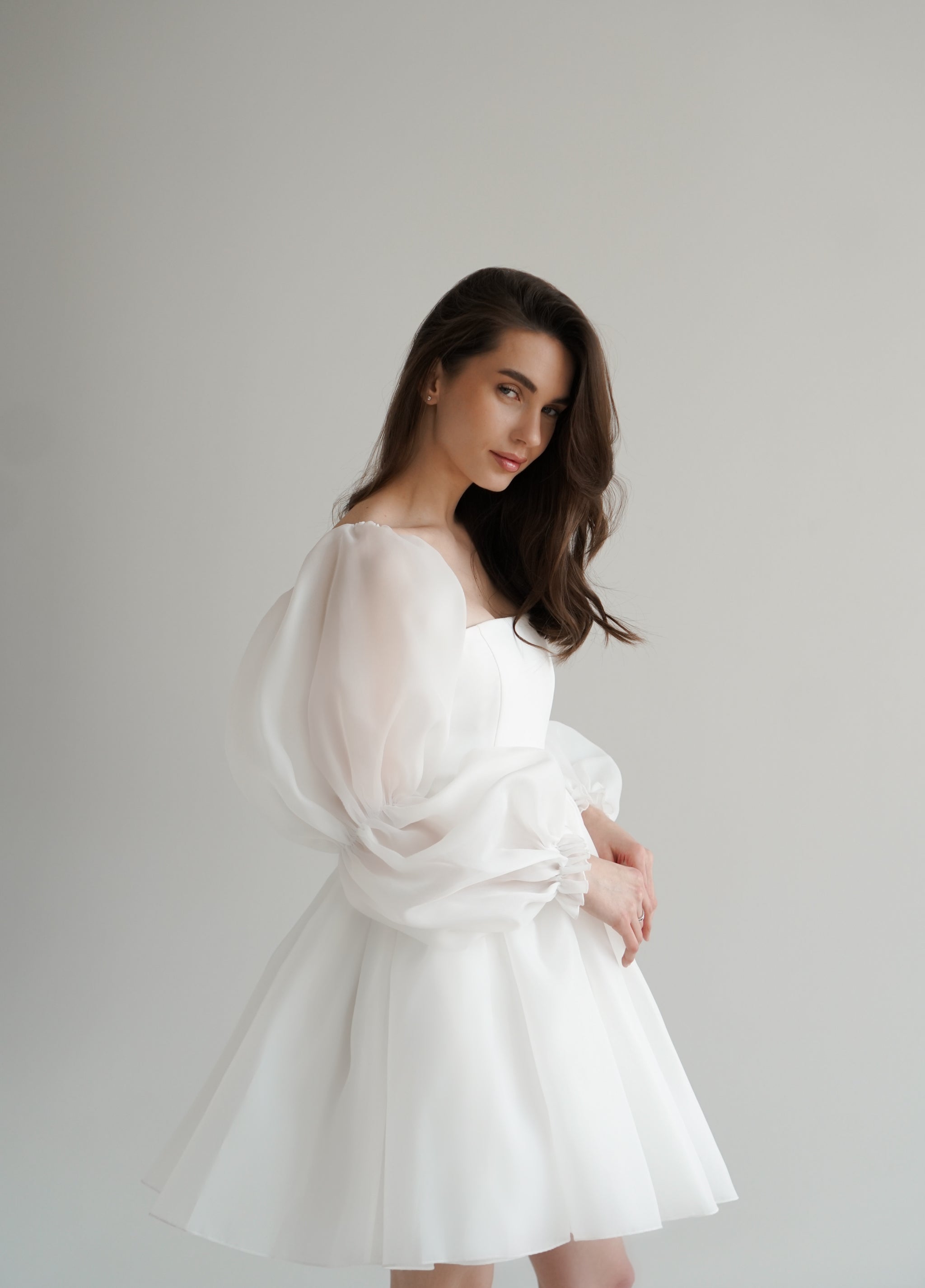long sleeve courthouse wedding dress Wedtrend Women Ivory 2 Piece A-Line Ruched Satin Midi Rehearsal Dinner Dress With Sleeves, Ivory / US10 Please note Courthouse Wedding Dresses - Buy