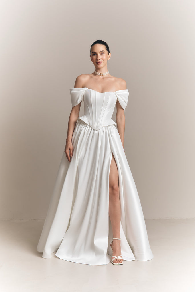 white lily mikado Wedding Long Mikado Skirt Lily – Have Dress