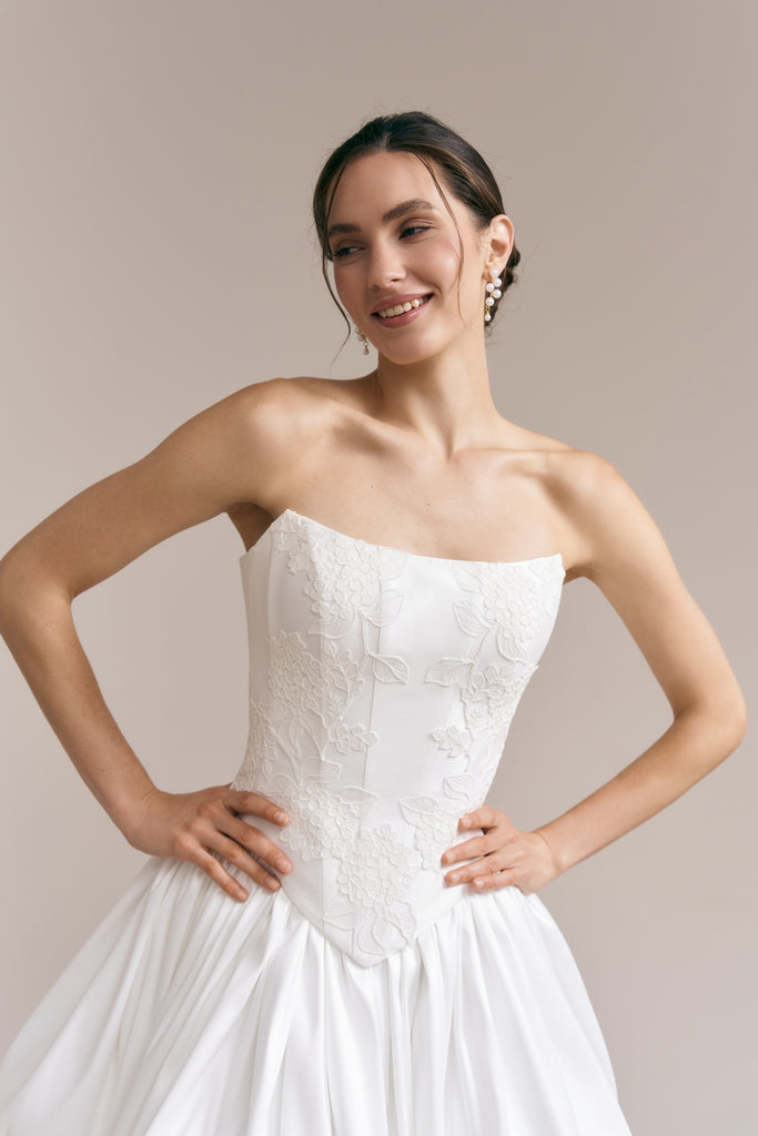 Wedding Corset & Short Skirt, Sabrina Set