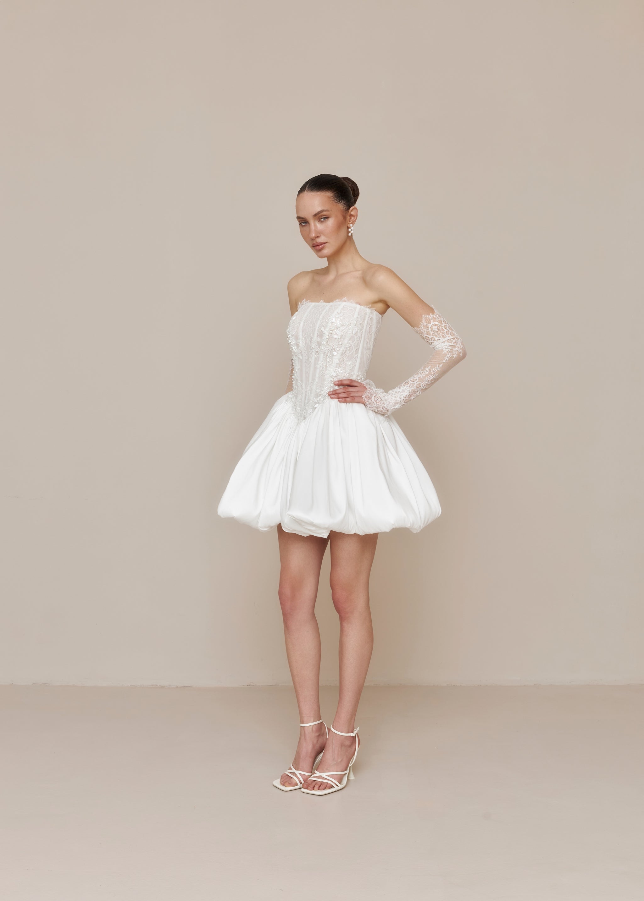 drop waist short wedding dress Drop waist Short Wedding Dress, Antoinette Dress Off-white / 20 main image 1
