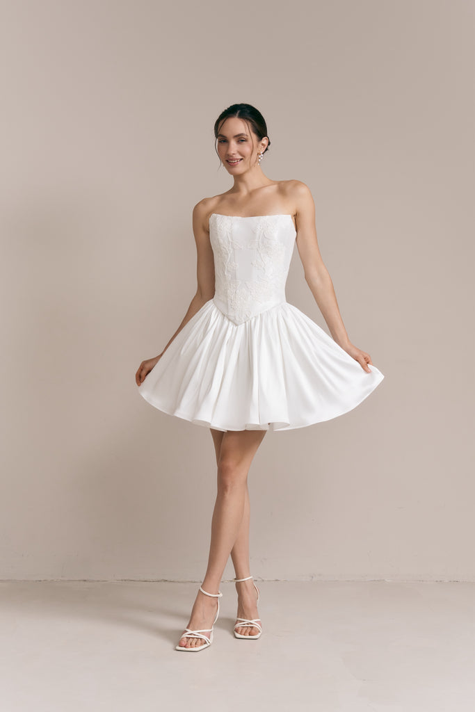 Wedding Corset & Short Skirt, Sabrina Set