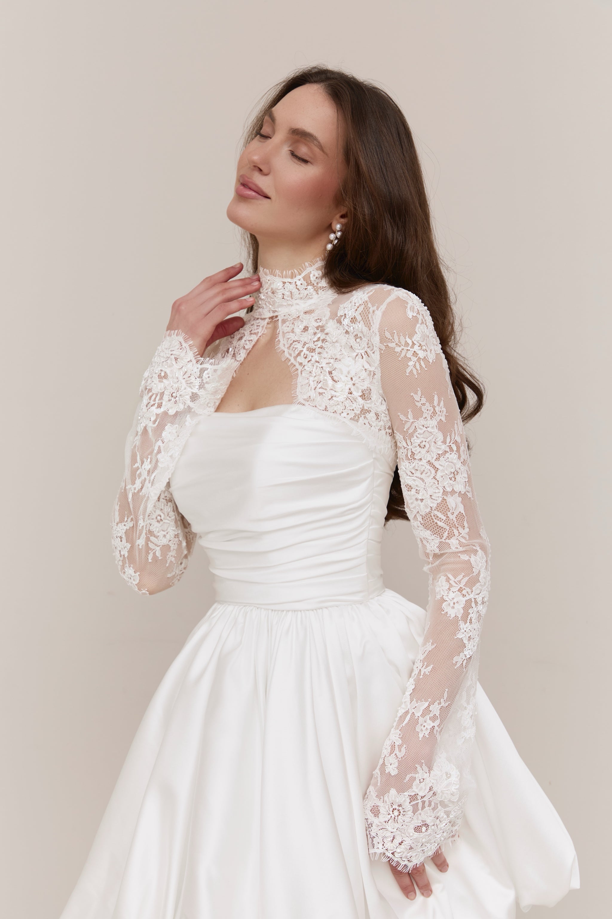 Wedding Lace Bolero, Clara Bolero Off-white / 22 Wedding Lace Bolero, Clara Bolero Off-white / 22