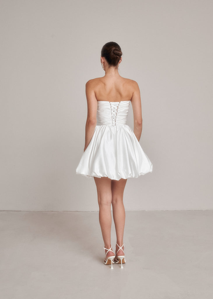 Short Satin Wedding Dress, Aletta Dress