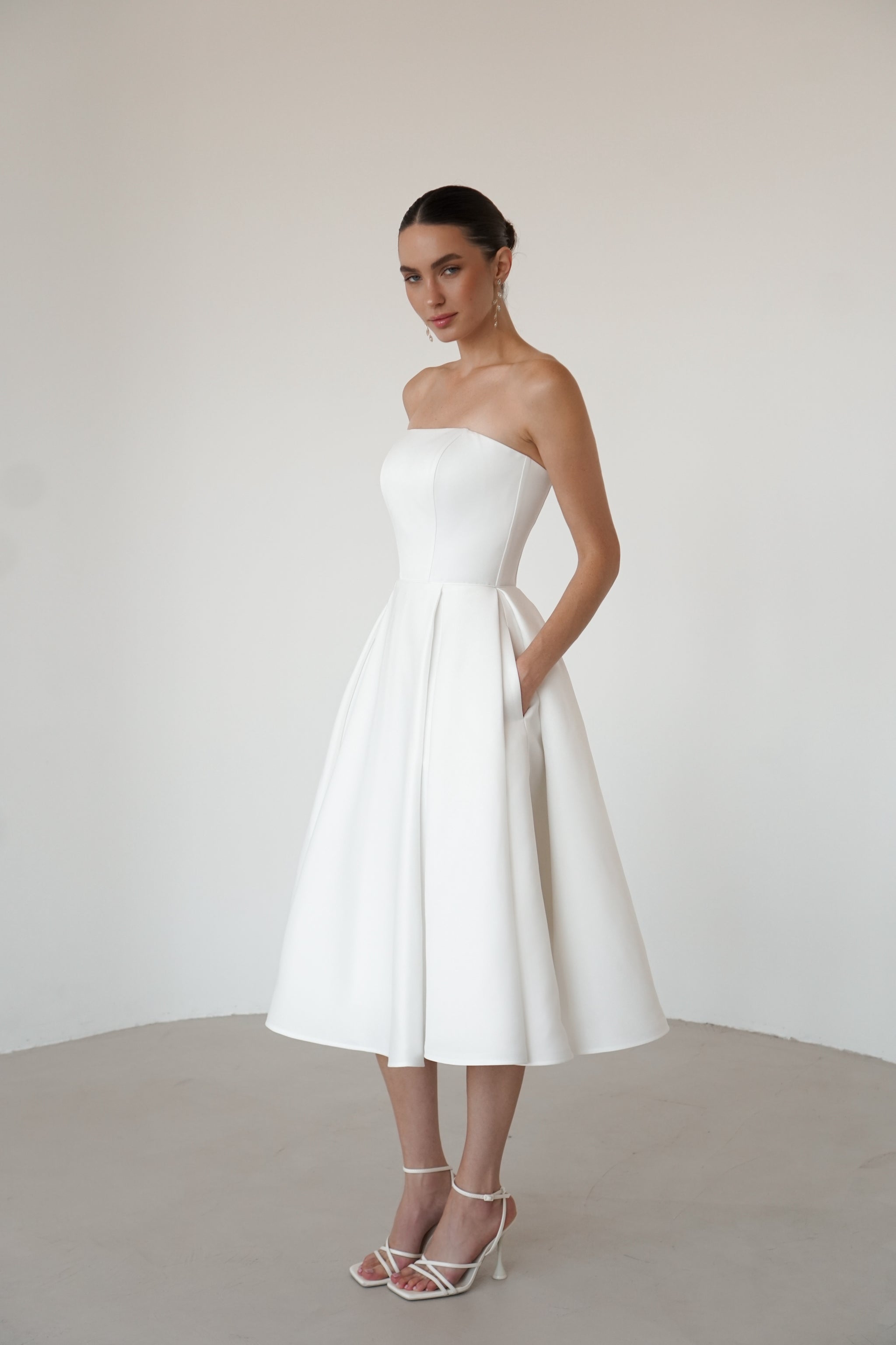 MORE TO COME Emily Off Shoulder Dress in White | REVOLVE