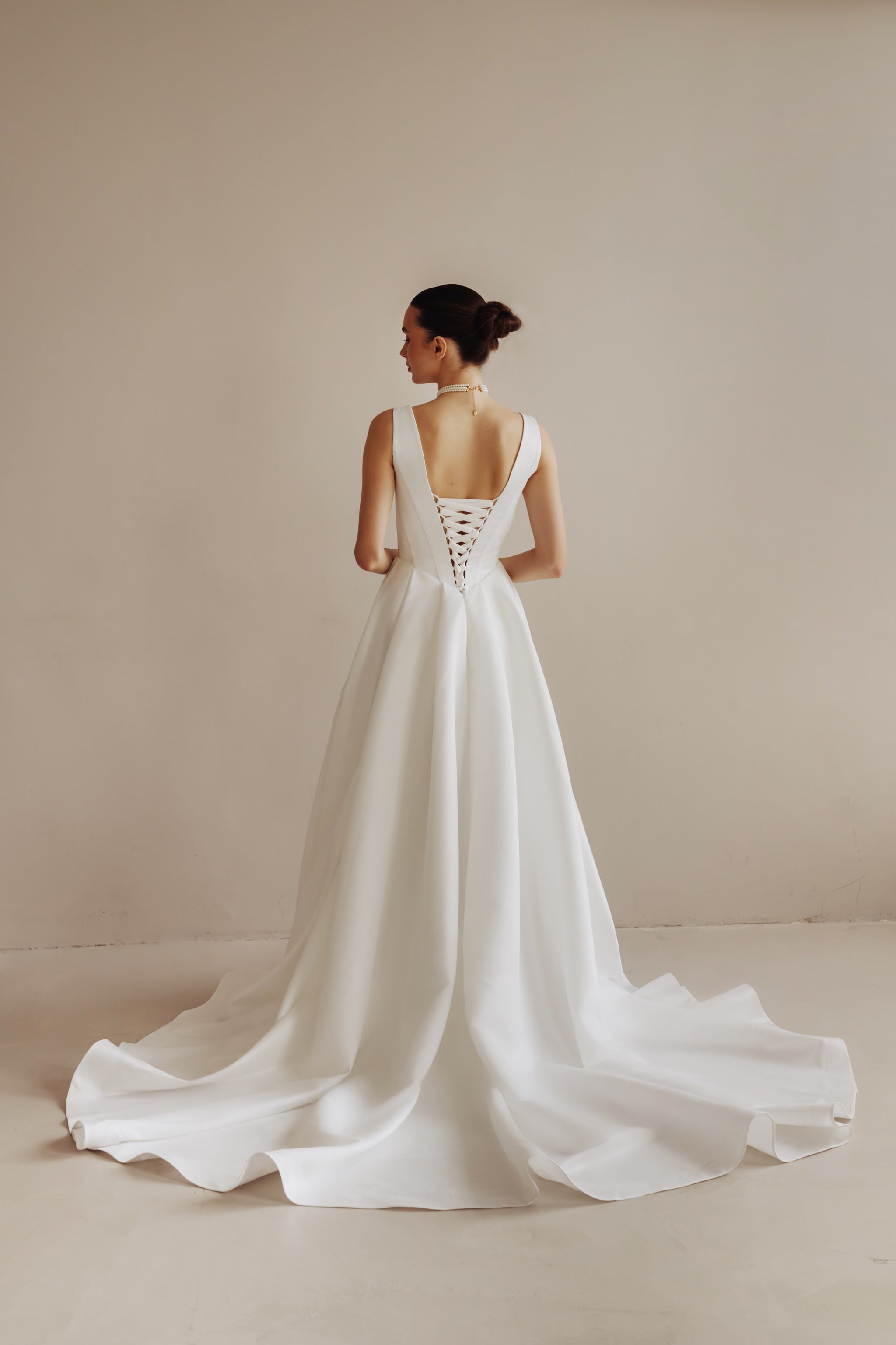 A-Line Satin Wedding Dress, Clara Dress Ivory / 18