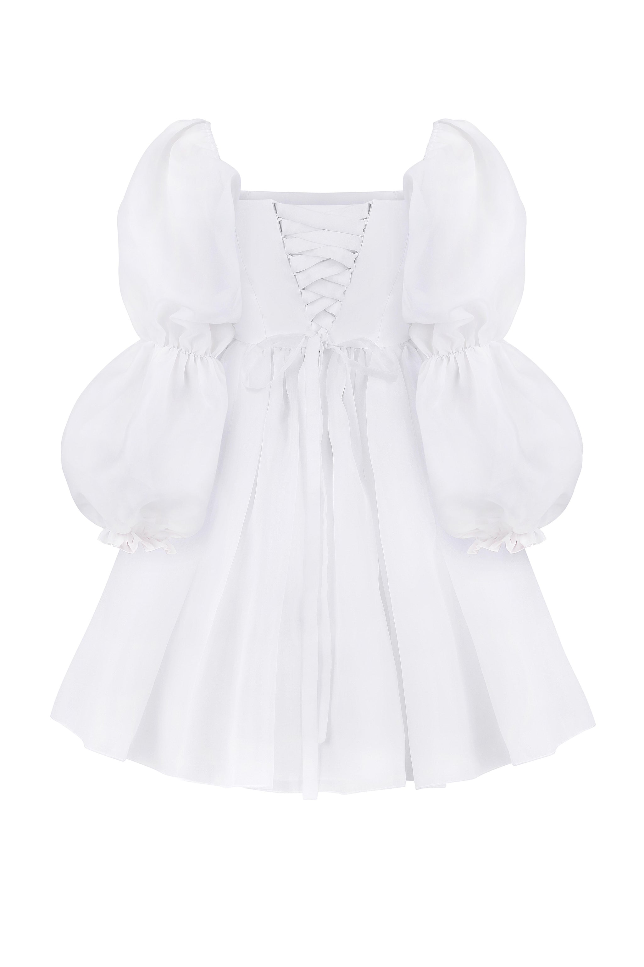 ワンピース ETMON 2Way Sleeve Belted Dress, White BELTED SHORT-SLEEVED MIDI SHIRT DRESS - WHITE | COS