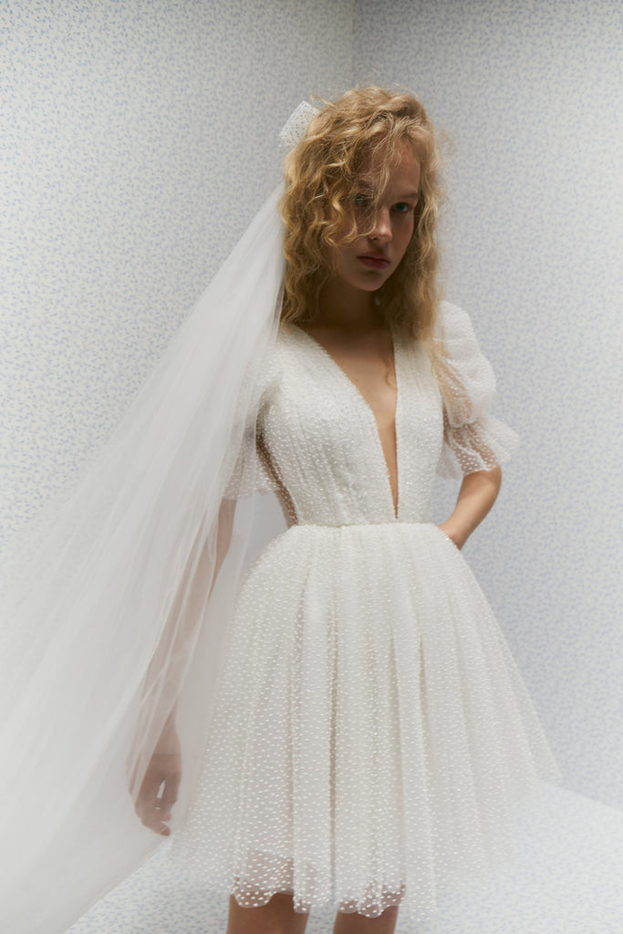 Short Bridal Gown, Polka Dot Wedding Dress, Janet Dress Have Dress Short Bridal Gown, Polka Dot Wedding Dress, Janet Dress Have Dress