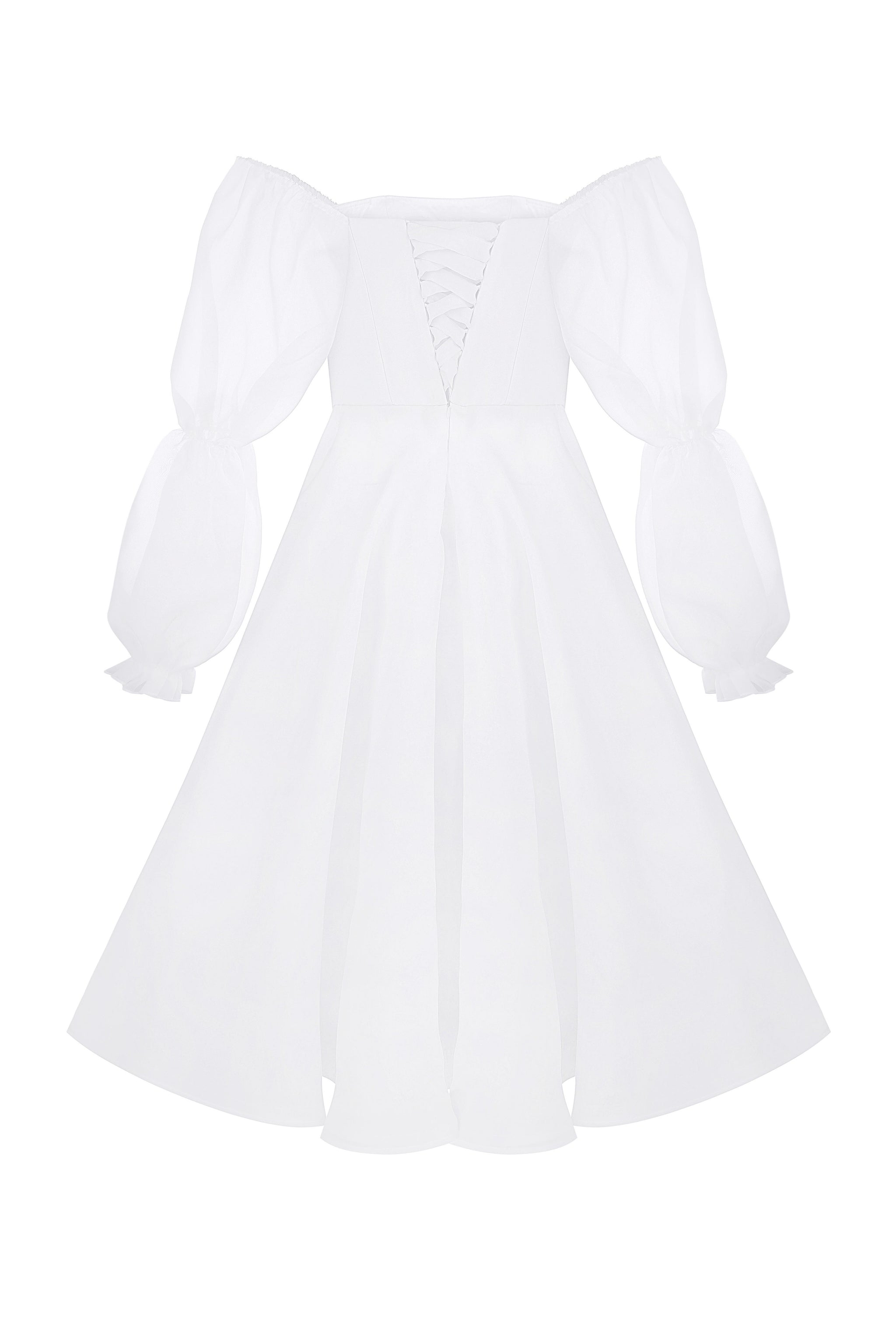 white midi wedding dress with sleeves ZAPAKA Women Ivory Lace Wedding Dress A Line Midi Bridal Dress with Cap Sleeves, Ivory / US16W