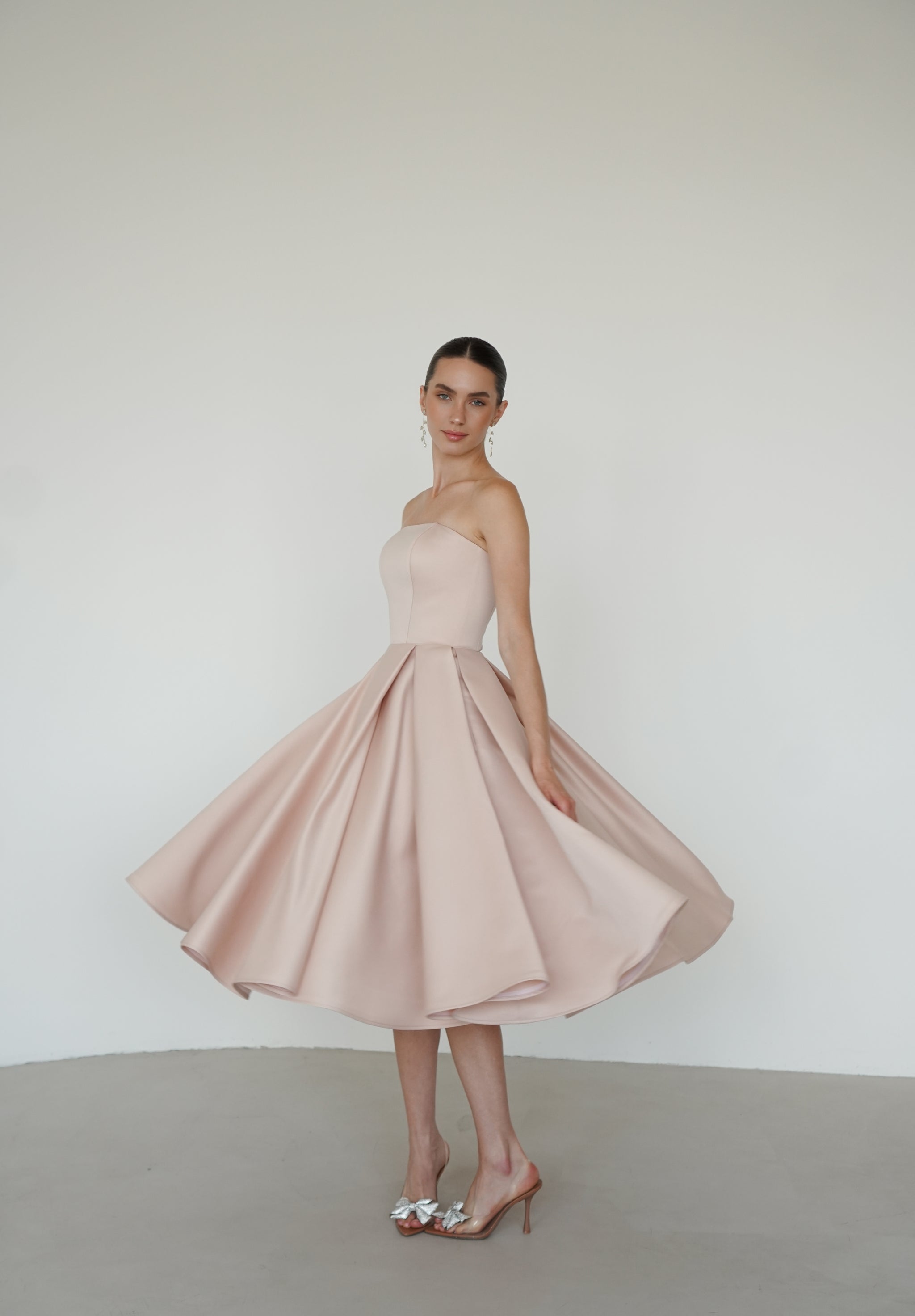Emily Midi Satin Dress – Have Dress