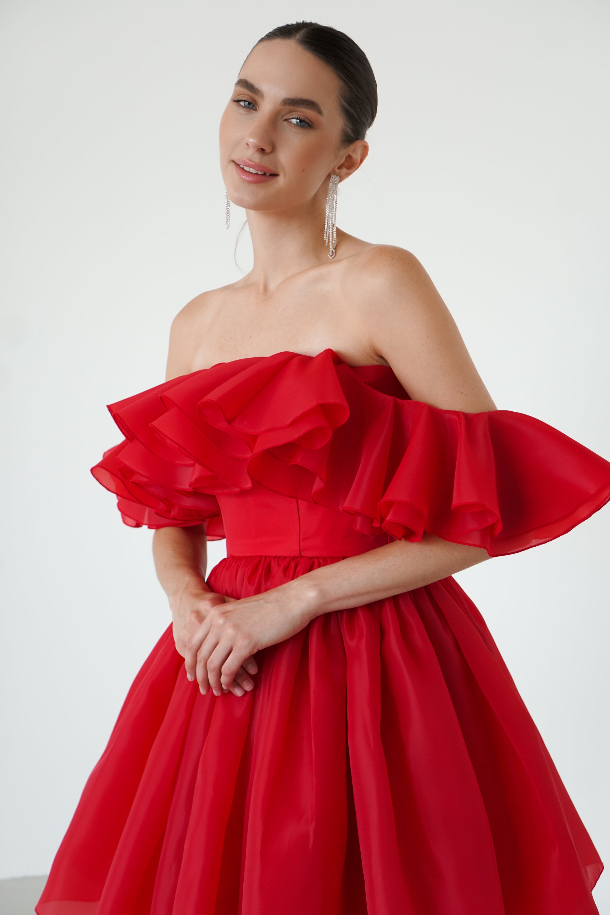 Mini Red Wedding Dress, Prom Dress, Brenda Dress Off-White / 12