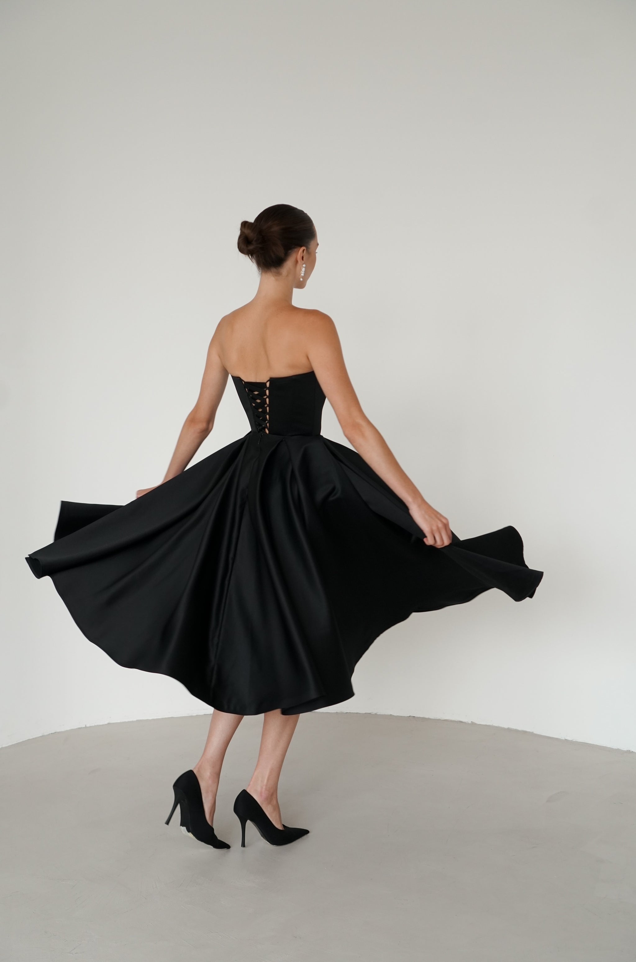 emily's midi dress Free People Emily's Midi - Black Midi Dress - Backless Dress