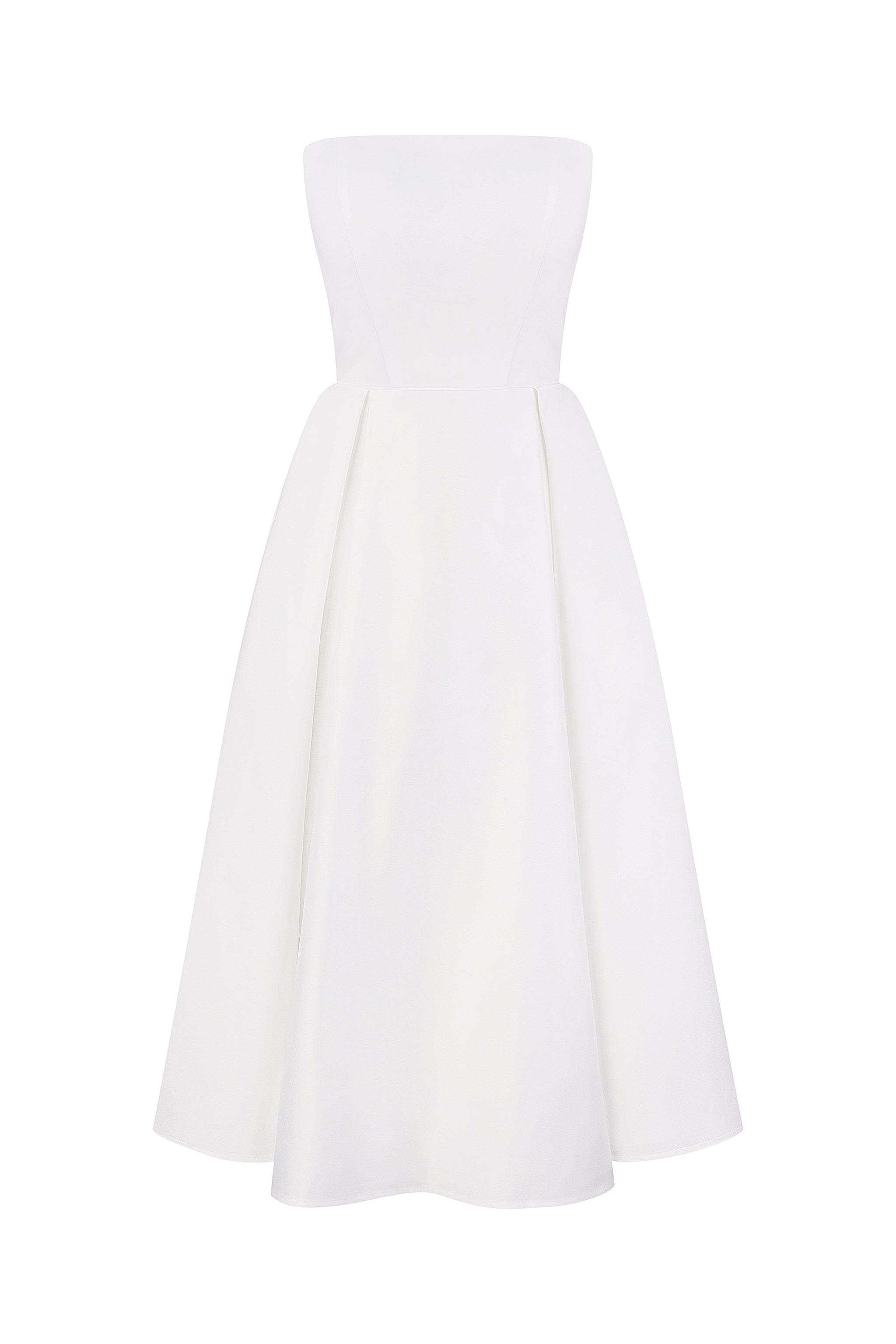 white bridal midi dress Midi Satin Wedding Dress, Simple Wedding Dress, Emily Dress – Have Dress