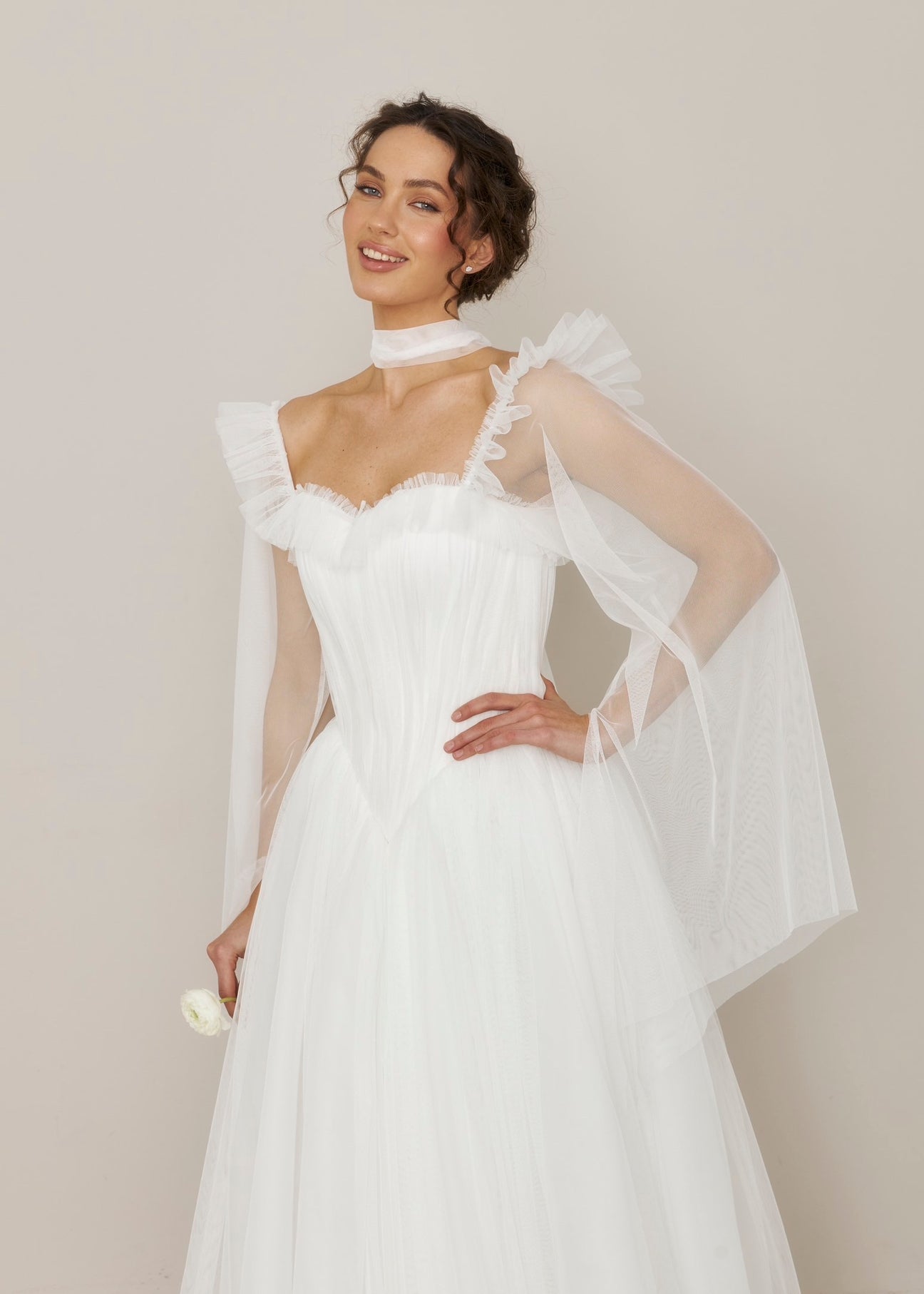 aurelia dress white runway Aurelia Dress NBM2001 by Nicoletta White Runway