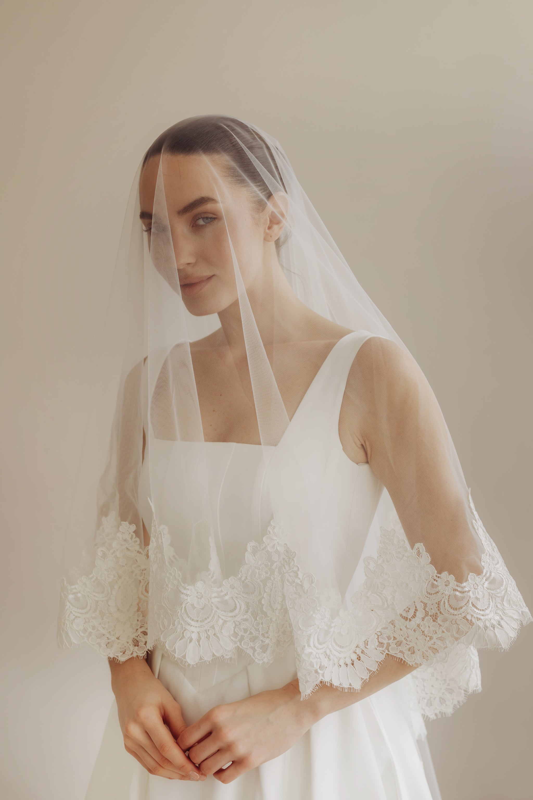 A-Line Satin Wedding Dress, Clara Dress Ivory / 18