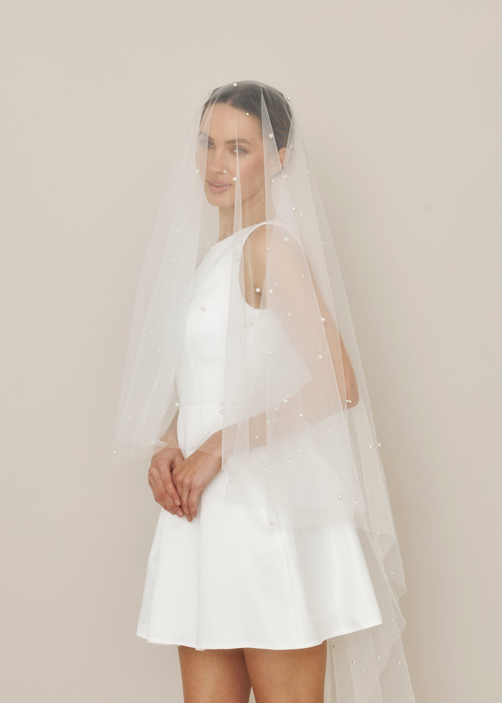 Short Wedding Dress with Lace Sleeves, Rosemary Dress – Have Dress