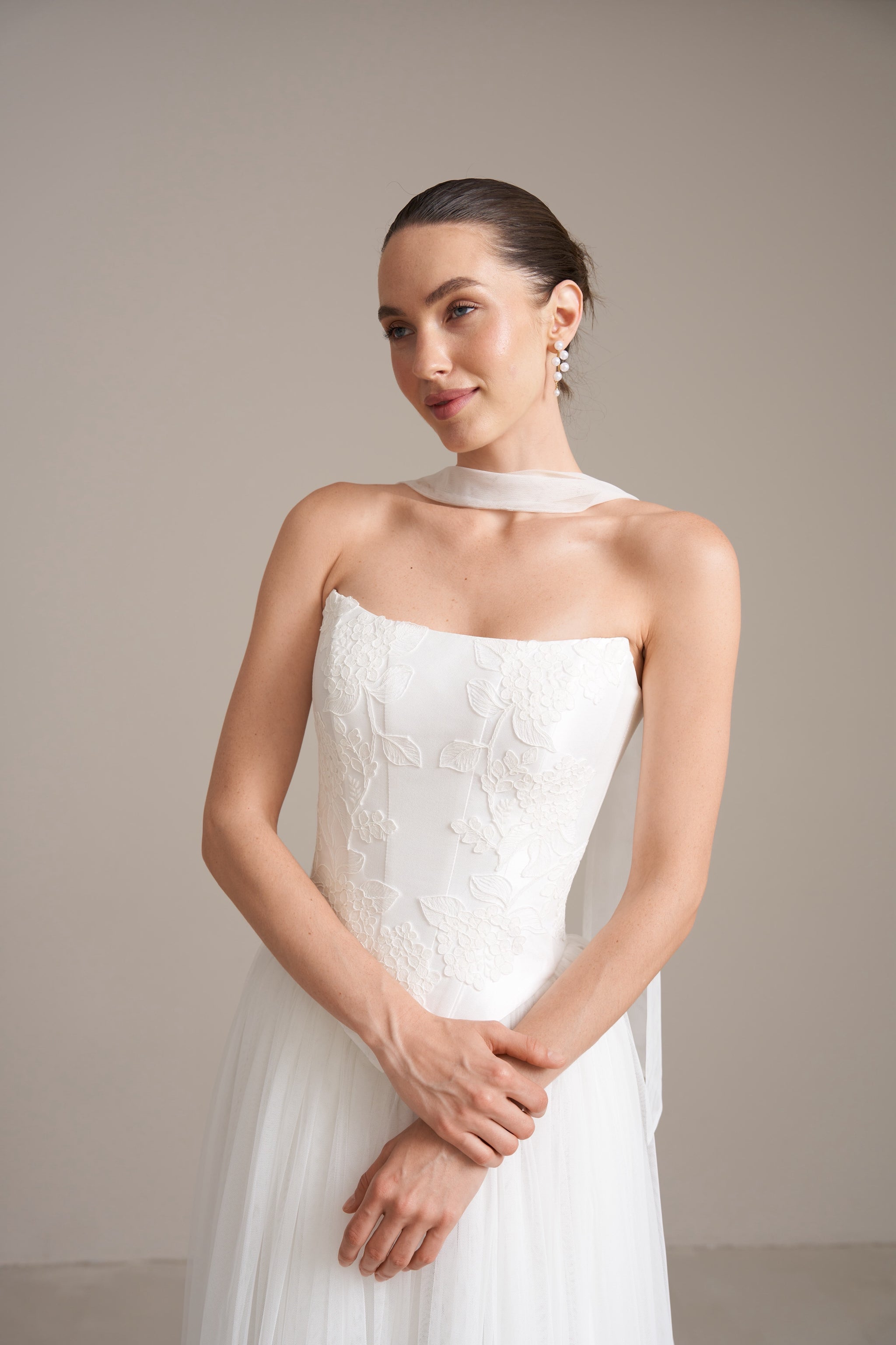 Corset & Long Tulle Skirt Wedding Dress, Sienna Set  Have Dress