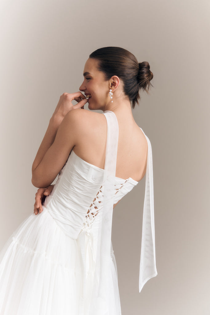 Wedding Corset, Basque Waist Bridal Corset, Charlotte Corset