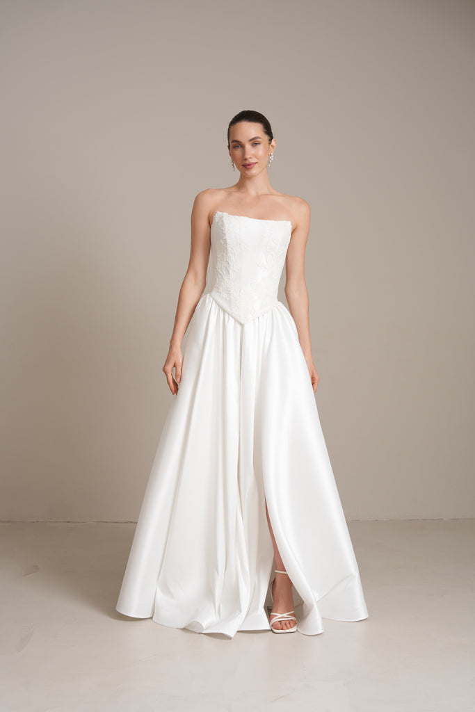 Corset & Long Skirt Wedding Dress, Sabrina Set