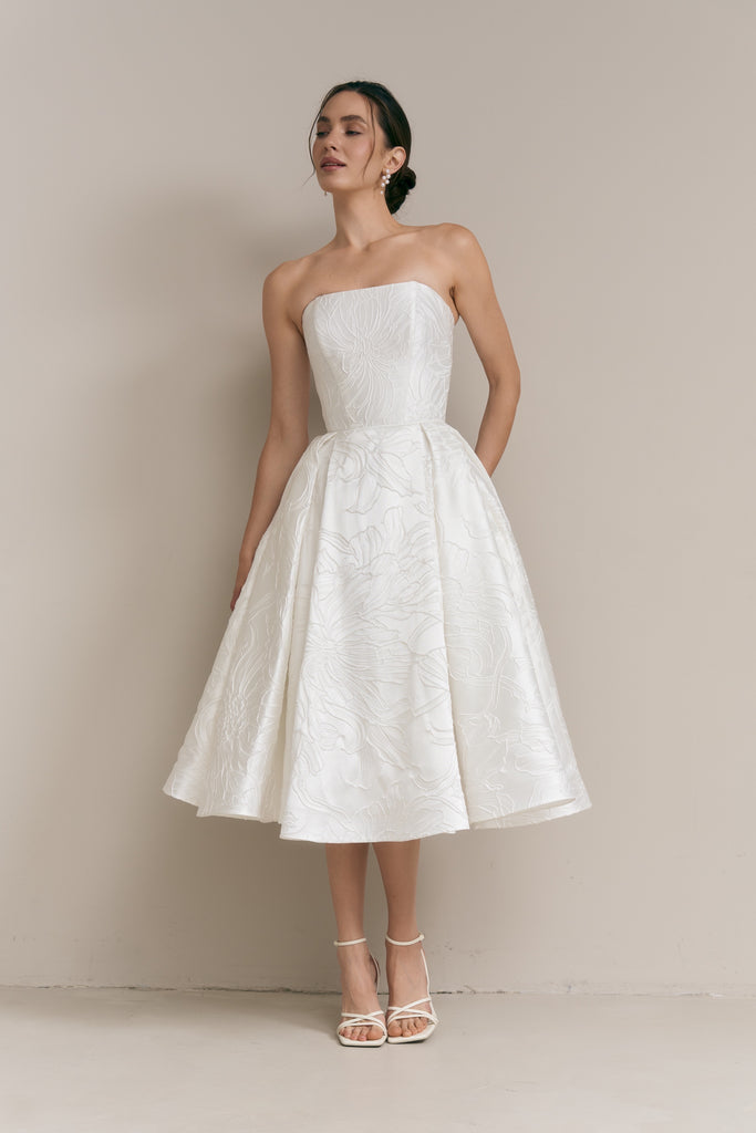 Emily Midi Jacquard Dress