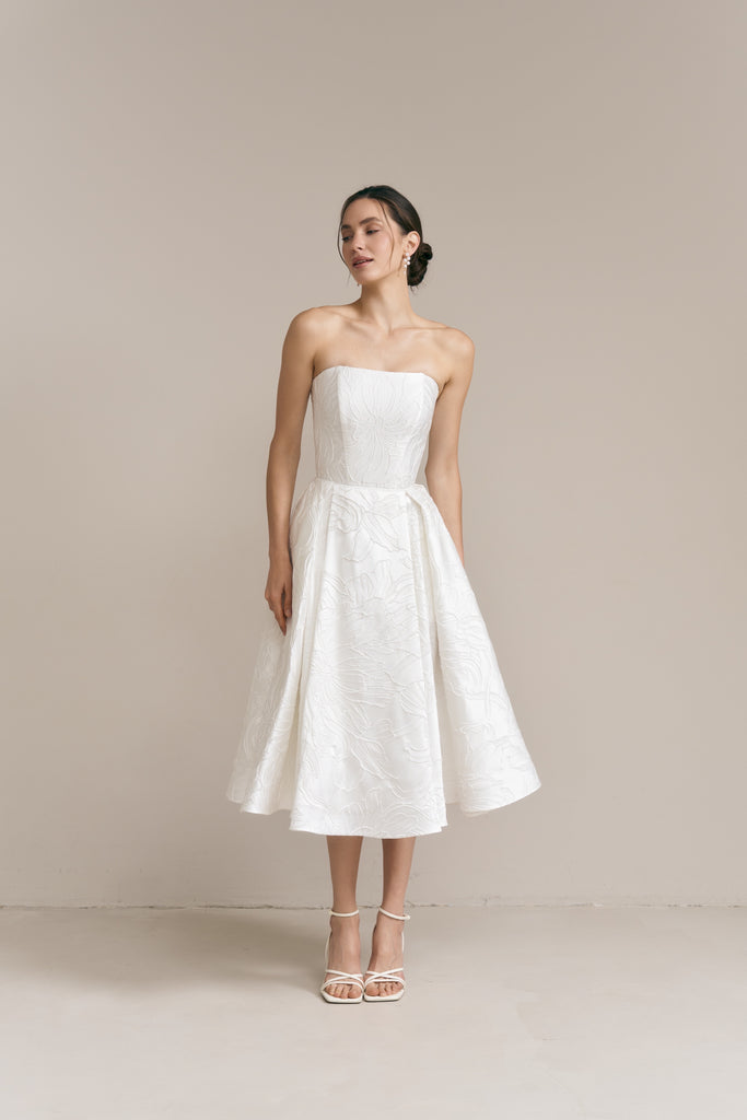 Emily Midi Jacquard Dress