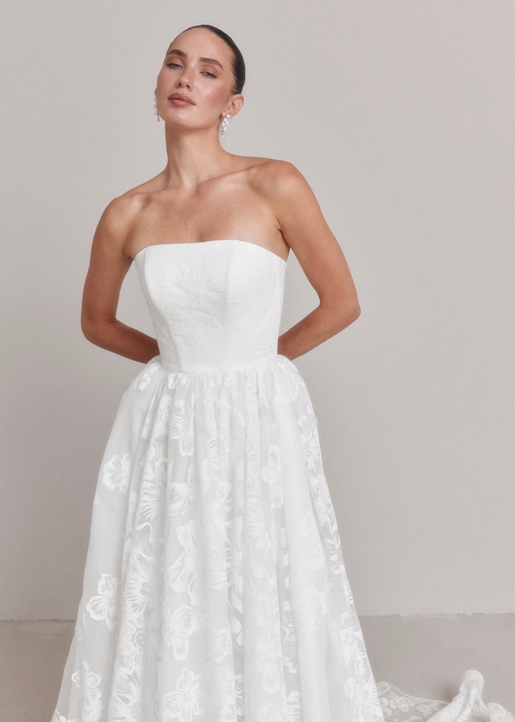 A-Line Floral Wedding Dress, Annabelle Dress