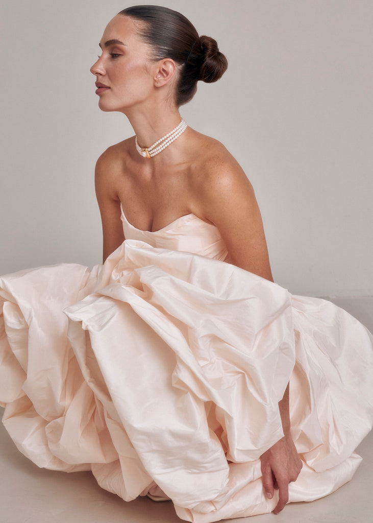 Two-Piece Bridal Dress, Wedding Corset & Short Taffeta Skirt, Daphne Set