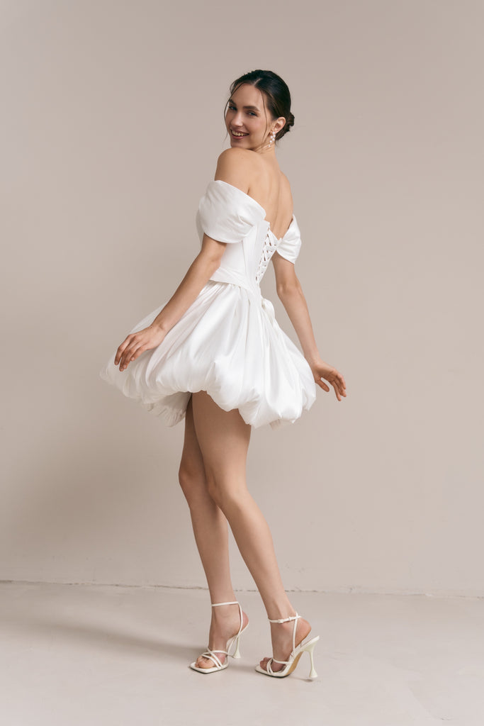 Wedding Corset & Short Ballon Skirt Wedding Dress, Juliette Set