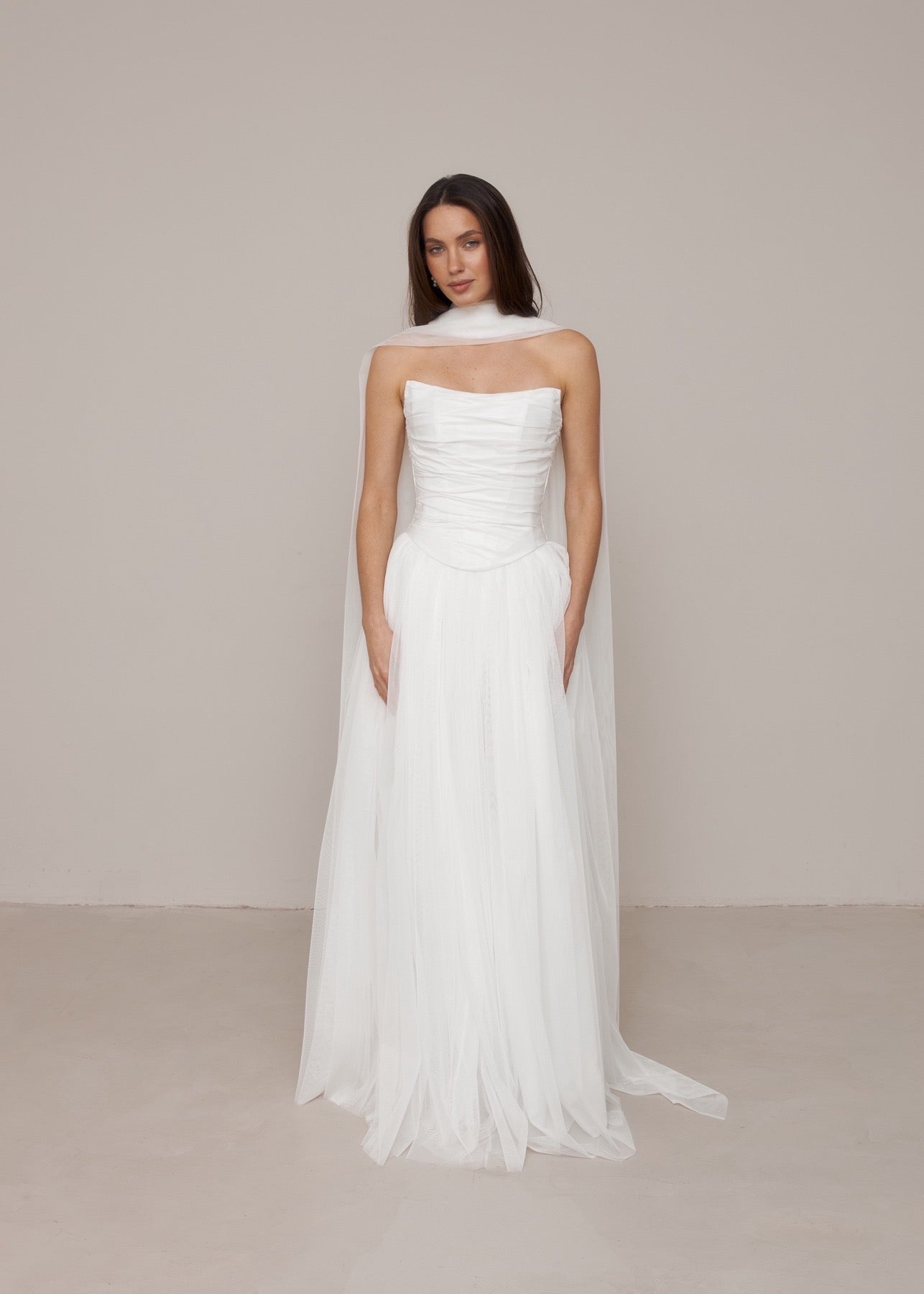 Wedding Corset & Long Skirt, Colette Set Off-white / 4 Wedding Corset & Long Skirt, Colette Set Off-white / 4