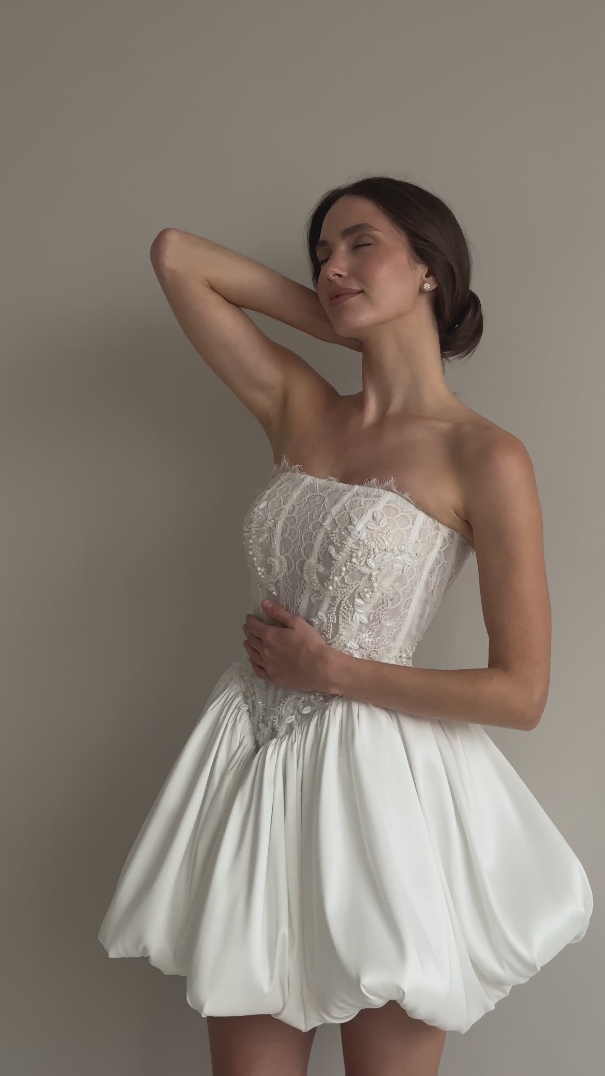 sachin and babi light blue dress Strapless Drop-Waist A-Line Wedding Dress With 3D Florals main image 1