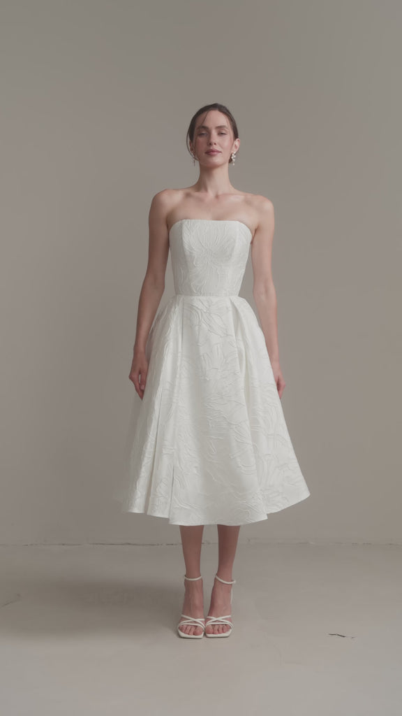 Emily Midi Jacquard Dress