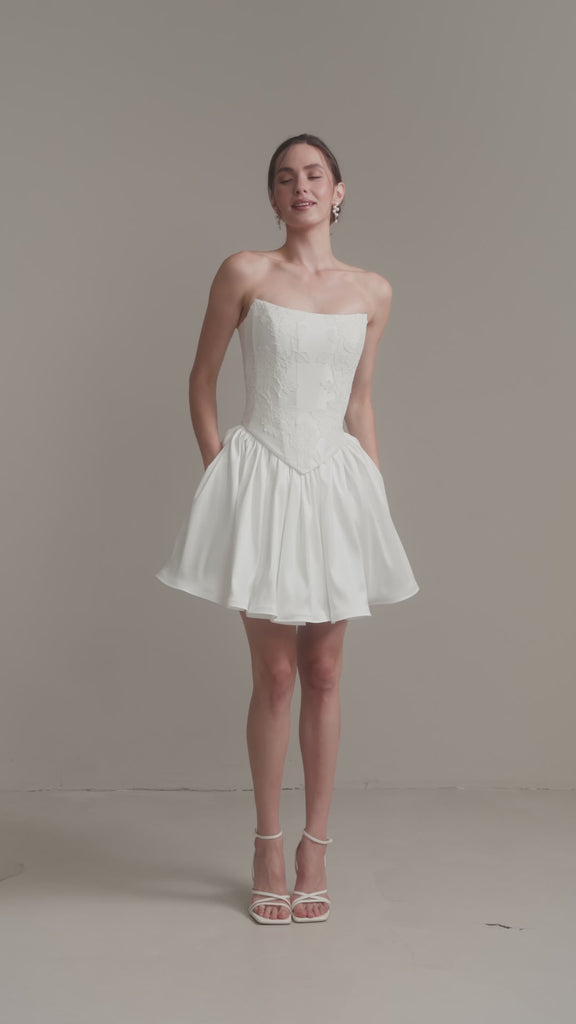 Wedding Corset & Short Skirt, Sabrina Set