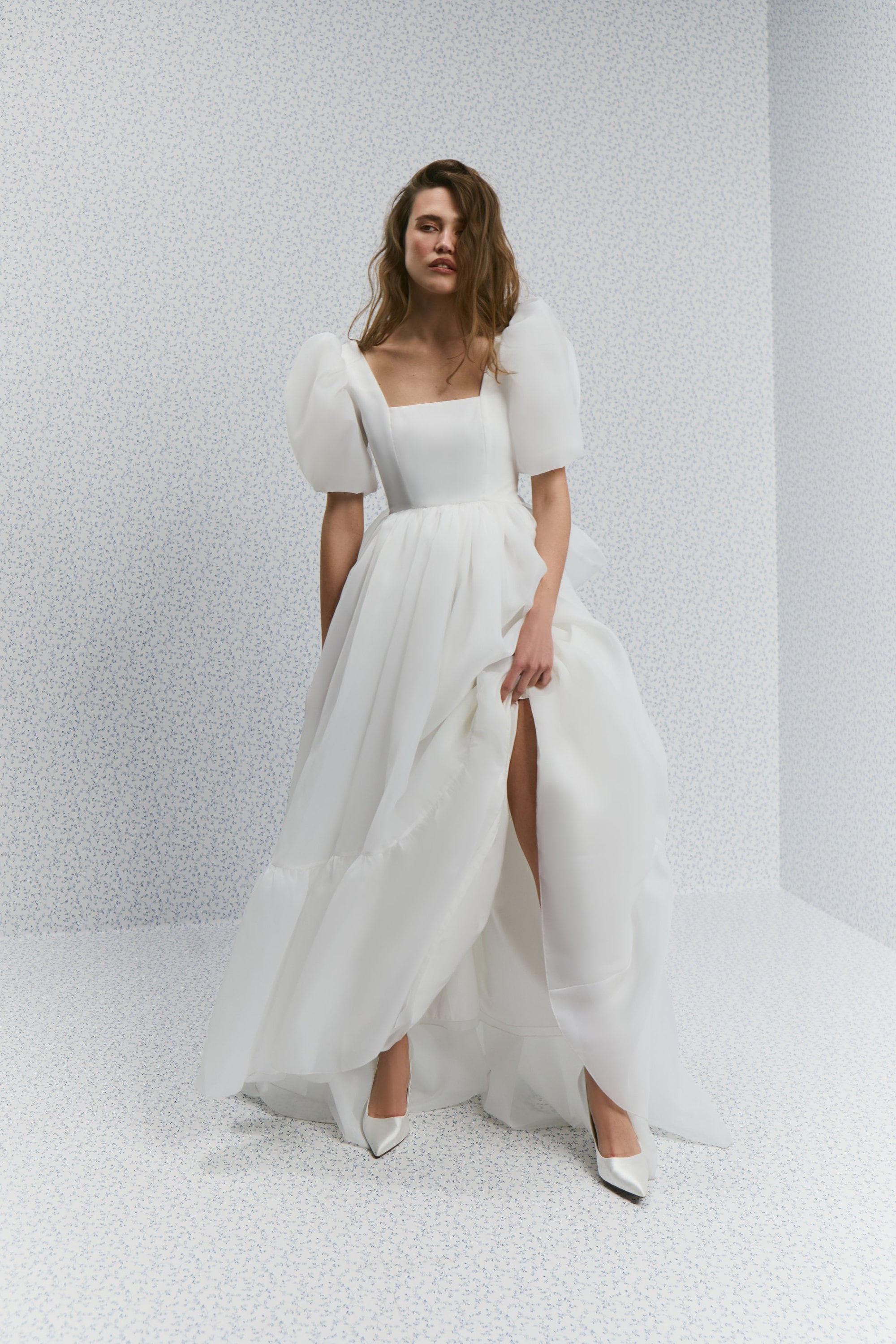 plus size elopement dress Long Organza Puff Sleeves Wedding Dress, Maria Dress – Have Dress
