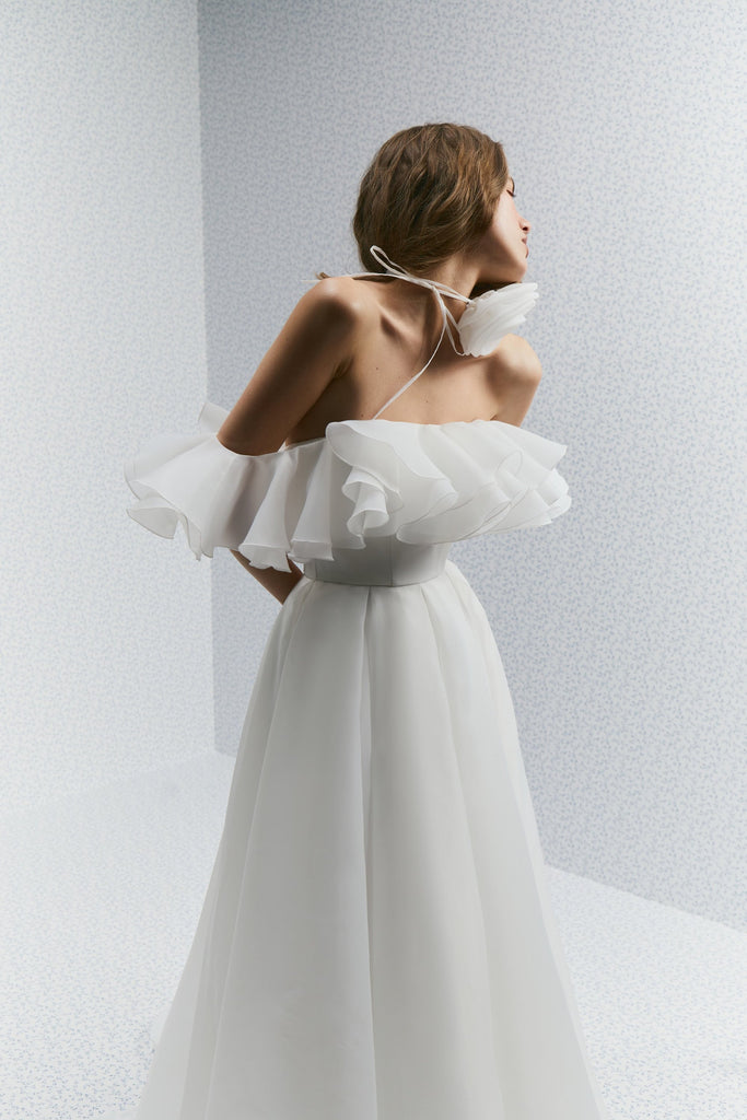 Brenda long wedding dress, Organza Wedding Dress