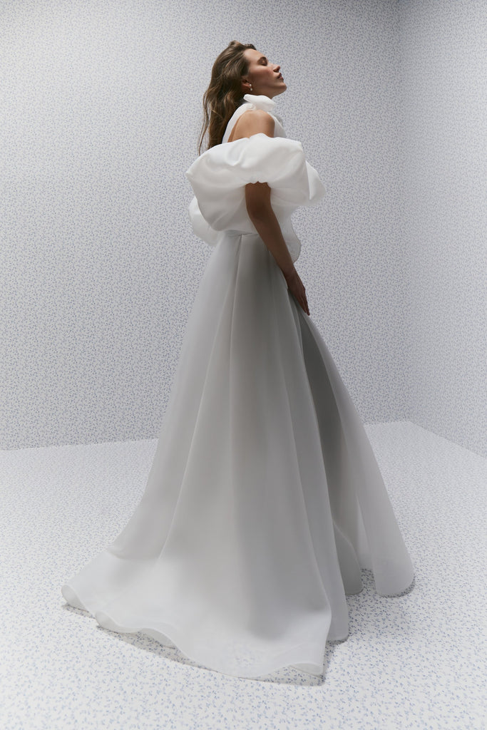 Karen Dress, Wedding dress with puff sleeves