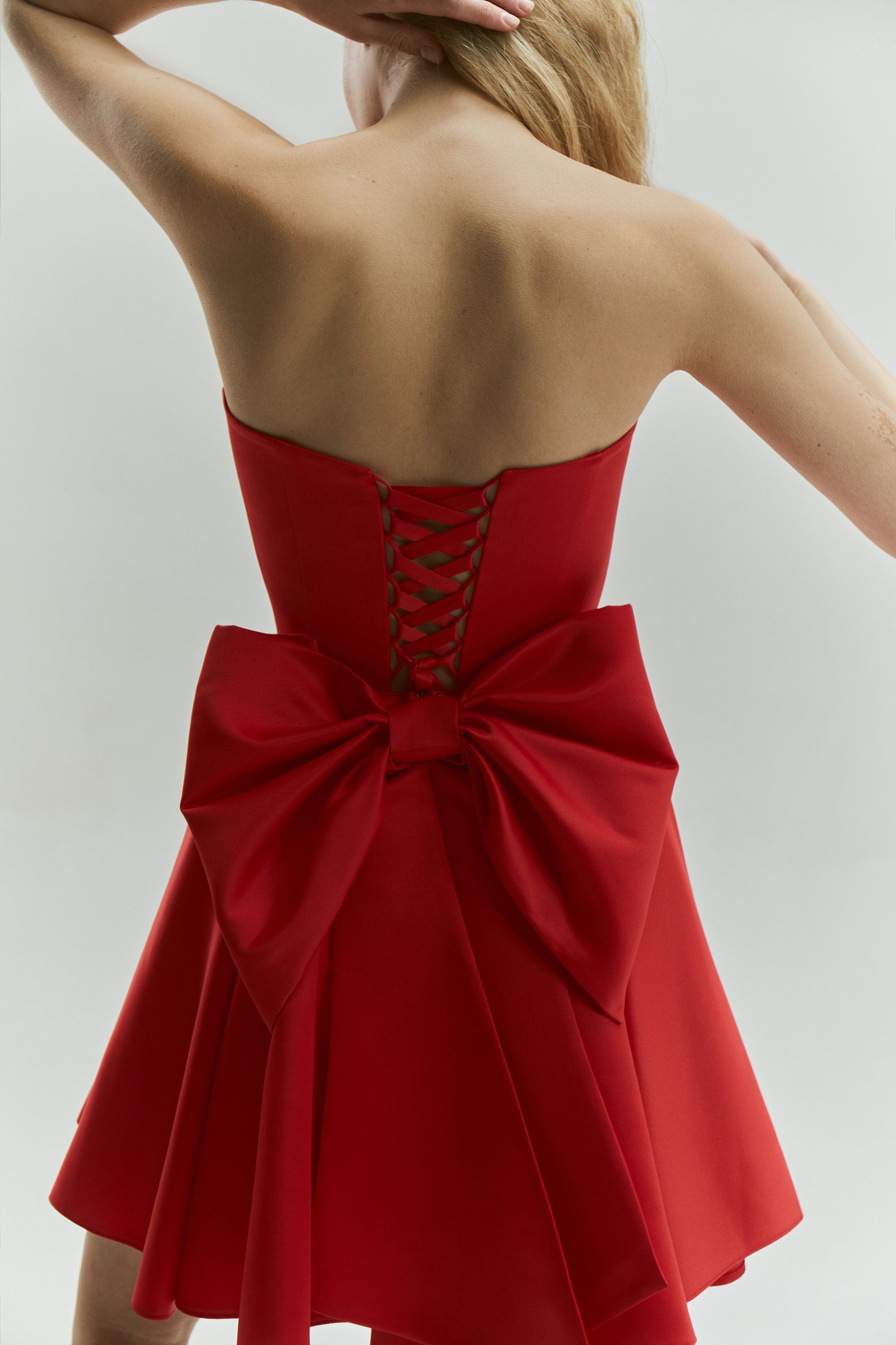 Emily Dress with Bow Red / 12